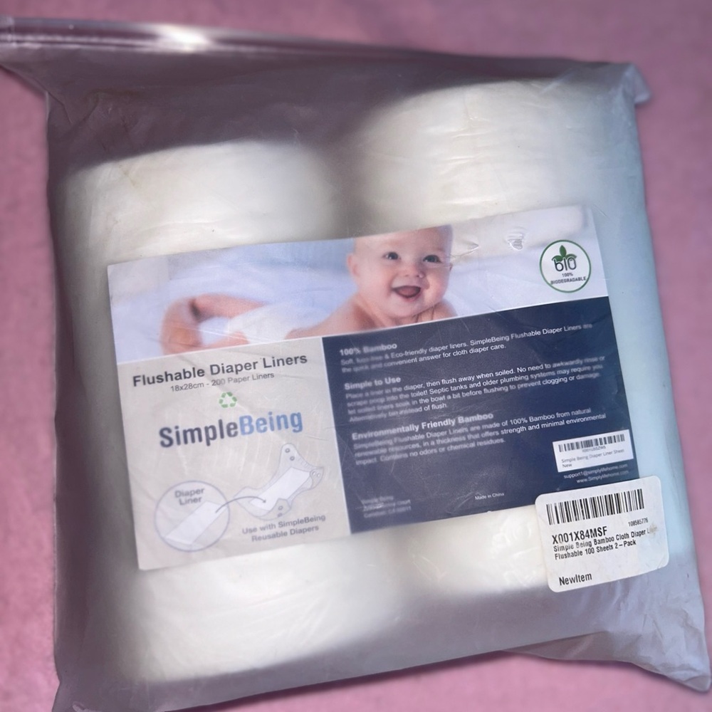 Simple Being Flushable Diaper Liners